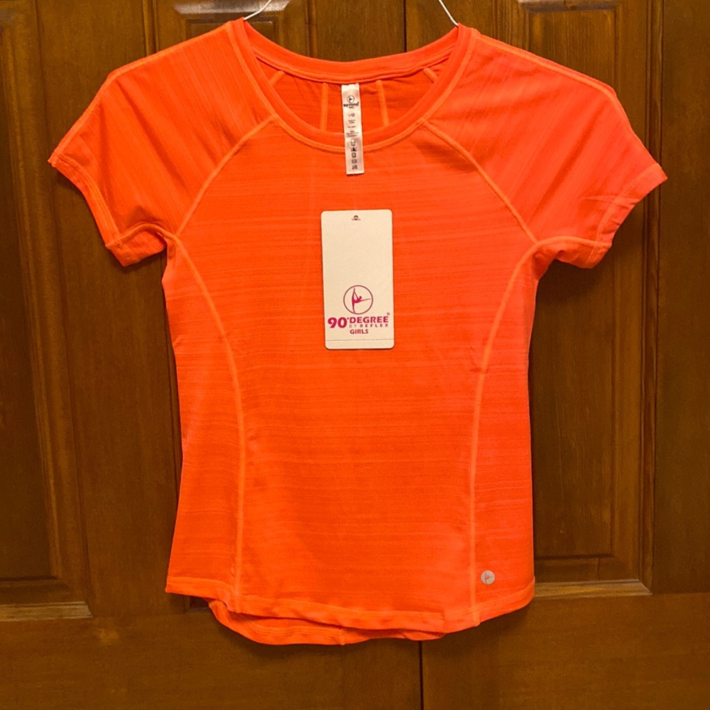 90 Degree by Reflex Girls, Size 12 SS Top, Orange